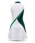 Custom Women's Golf Dress and Skort Set | Wholesale Ladies Golf Uniform | White Forest Green | Apparels Bridge