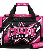 Custom Black Pink Cheer Duffle Bag – Wholesale Cheer Team Travel Bag