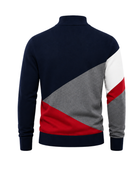 Custom Training and Lifestyle Quarter-Zip Pullover | Wholesale Gym Team Pullover | Navy White Red Grey | Apparels Bridge