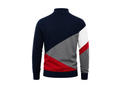 Custom Training and Lifestyle Quarter-Zip Pullover | Wholesale Gym Team Pullover | Navy White Red Grey | Apparels Bridge