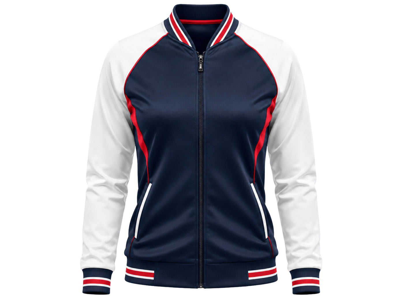 Custom Navy Softball Dugout Jacket – Wholesale Team Warm-Up Jacket for Clubs