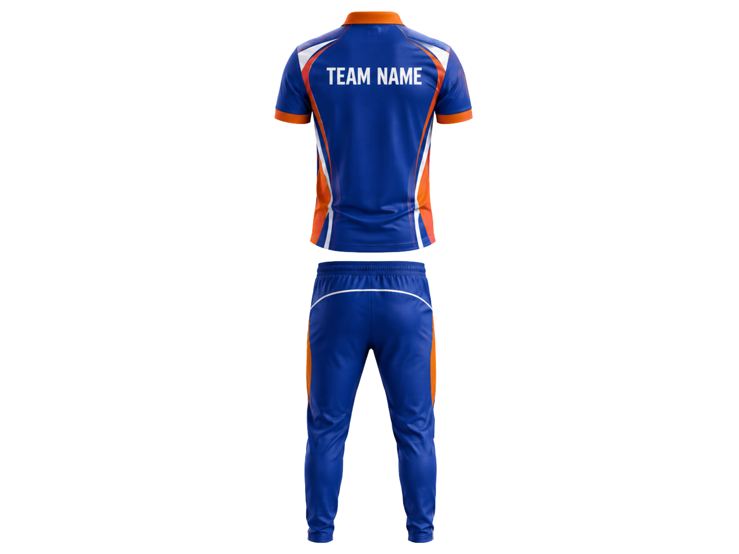 Custom Bowling Uniform – Blue & Orange Team Set, Wholesale, Low MOQ, Bulk Sportswear