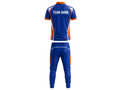 Custom Bowling Uniform – Blue & Orange Team Set, Wholesale, Low MOQ, Bulk Sportswear