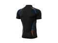 Custom Short Sleeve Compression Shirt | Wholesale Training and Lifestyle Base Layer | Black Orange Blue | Apparels Bridge