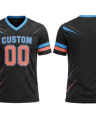Custom Black Blue Flag Football Reversible Jersey – Wholesale Team Jersey