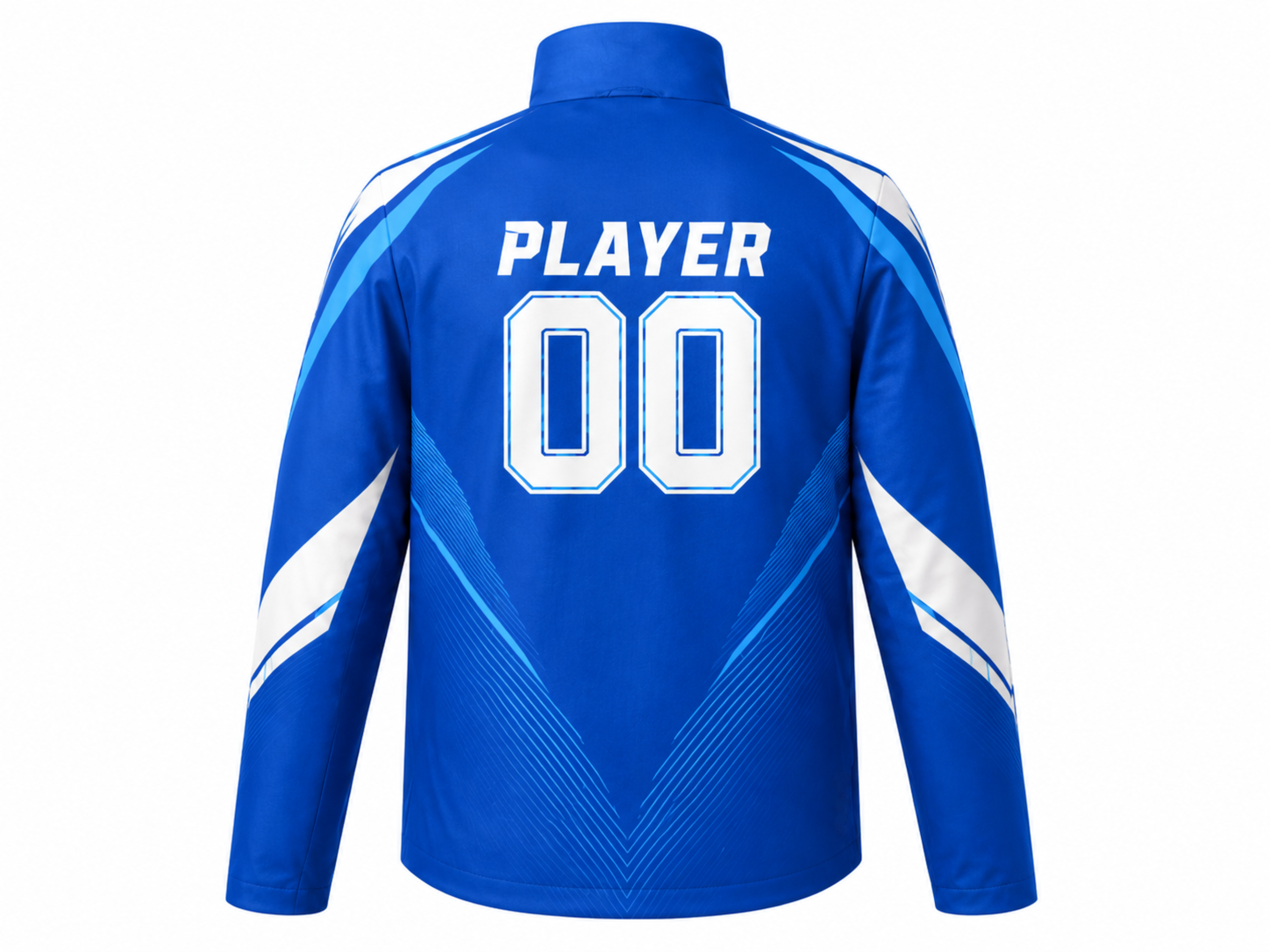 Custom Blue Soccer Jacket | Wholesale Team Warmup Jacket for Clubs Schools and Bulk Orders