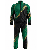 Custom Wrestling Warm-Up Set | Wholesale Wrestling Team Jacket and Pants | Green Black Gold | Apparels Bridge