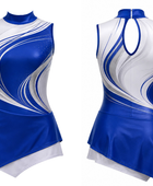 Custom Dance Team Uniform – Blue and White B2B Wholesale Low MOQ Performance Skirt Set