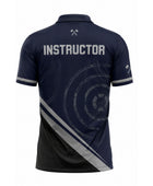 Custom Axe Throwing Instructor Polo – Navy Grey Venue Staff Shirt