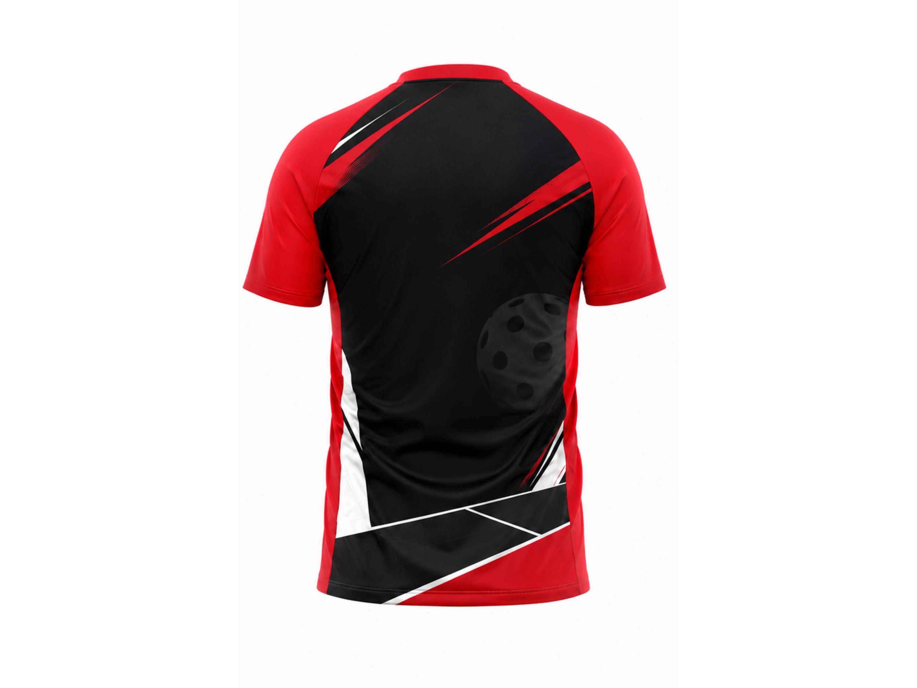 Custom Pickleball Jersey | Wholesale Pickleball Team Shirt | Black Red | Apparels Bridge
