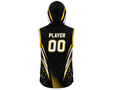 Custom Sleeveless Flag Football Hoodie – Black Gold Team Hoodie