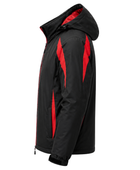 Waterproof Hooded Jacket Black and Red | B2B Low MOQ