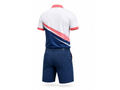 White & Navy Golf Uniform – Wholesale Short-Sleeve Polo & Shorts, Customizable, Low MOQ, Fast Mockup