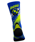 Custom Handball Team Socks – Blue White Sports Socks for Wholesale Buyers