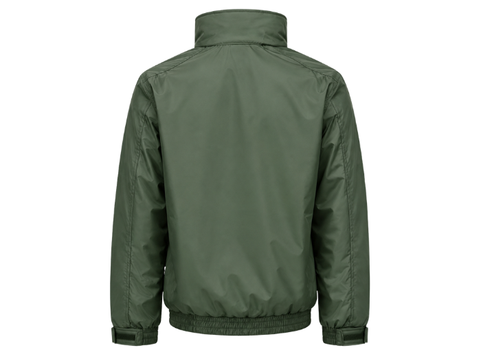 Waterproof Insulated Jacket – Low MOQ B2B Full-Zip Workwear in Green