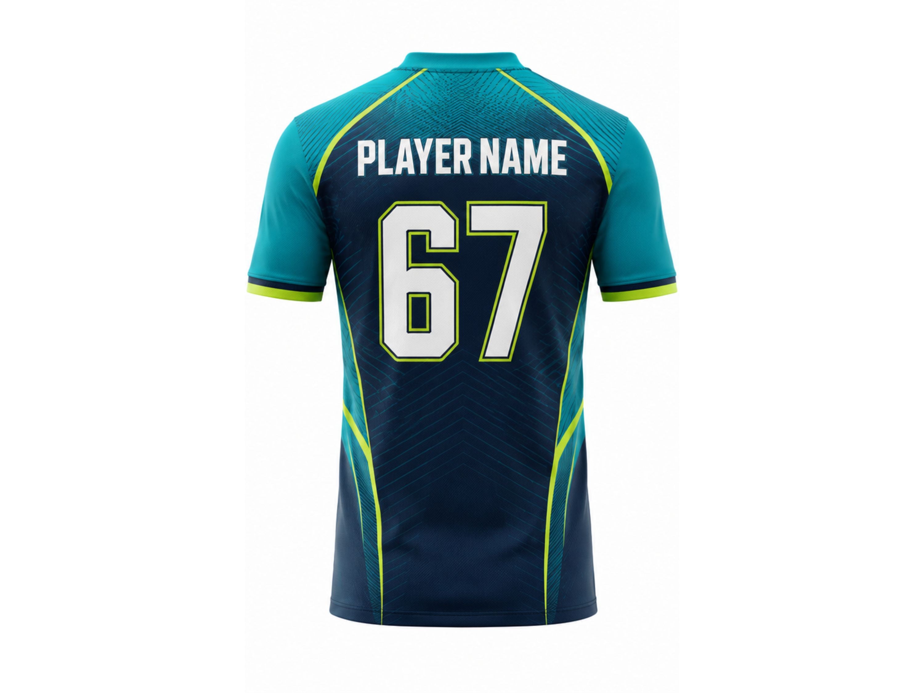Custom Navy Cricket Shirt – Sublimated Short Sleeve Team Jersey for Wholesale Buyers