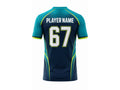 Custom Navy Cricket Shirt – Sublimated Short Sleeve Team Jersey for Wholesale Buyers