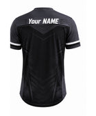 Training Lifestyle Jersey Black White – Custom Name – Performance Gym Wear – Unisex – Bulk Wholesale
