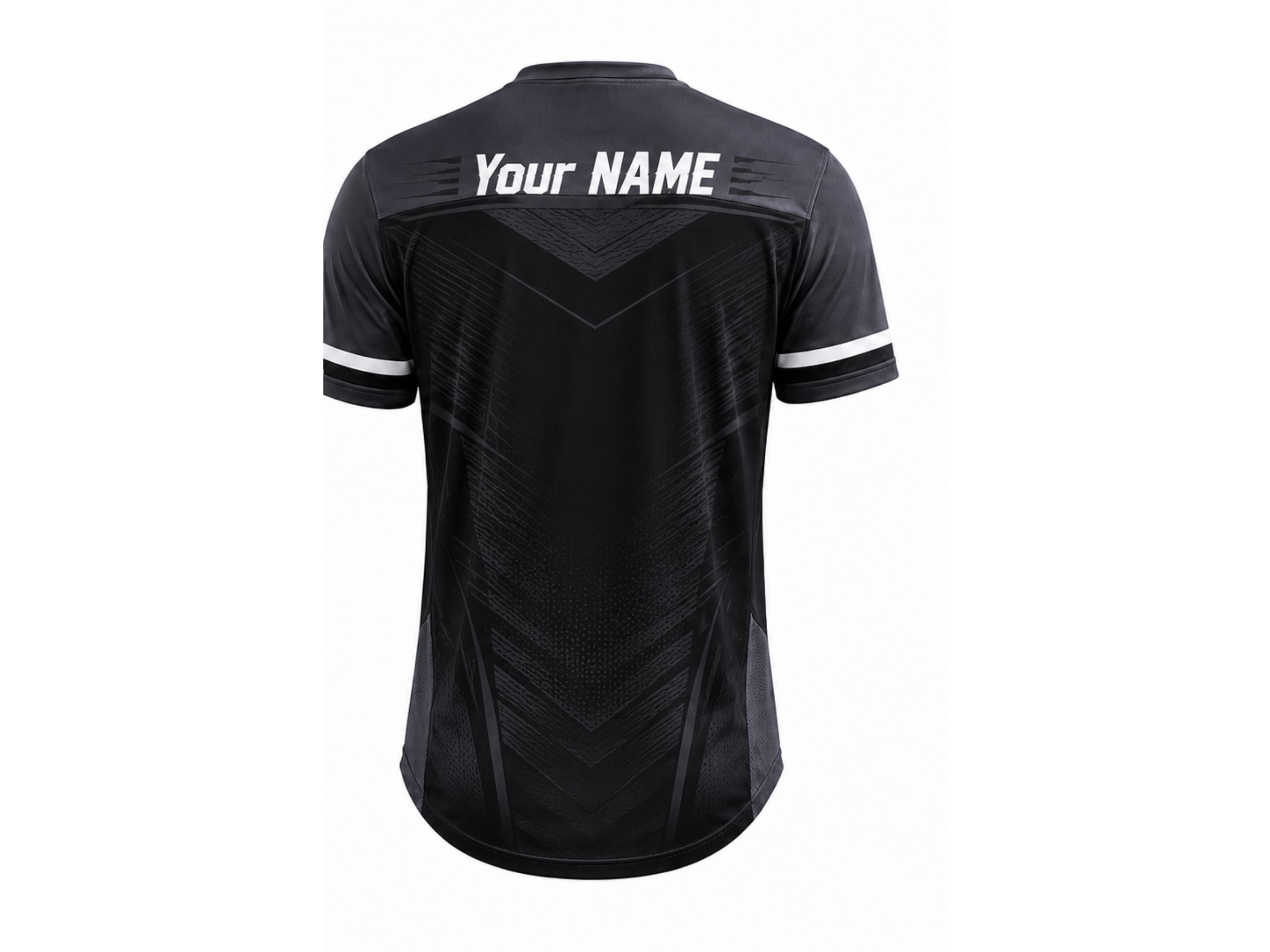 Training Lifestyle Jersey Black White – Custom Name – Performance Gym Wear – Unisex – Bulk Wholesale