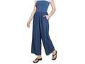 Wholesale Custom Indigo Wide Leg Denim Pants Manufacturer Private Label Palazzo Trousers