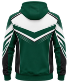 Custom Green White Rugby Hoodie | Wholesale Team Pullover Hoodie for Clubs and Bulk Orders