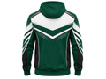Custom Green White Rugby Hoodie | Wholesale Team Pullover Hoodie for Clubs and Bulk Orders