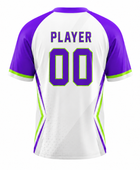 Custom Lacrosse Practice Jersey – White Purple Wholesale Team Training Shirt