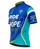 Custom Ride for Hope Cycling Jersey | Wholesale Charity Event Bike Jersey | Blue Teal | Apparels Bridge
