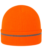 Fluorescent Orange Reflective Work Beanie – Low MOQ Insulated Cold Weather Uniform Hat