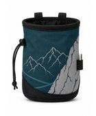 Climbing Chalk Bag – Custom Teal Grey Mountain Design Wholesale