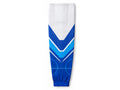 Custom Ice Hockey Socks – White Blue Sublimated Team Hockey Socks for Wholesale Orders