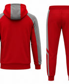 Custom Red & Grey Basketball Warmup Track Suit | Wholesale Team Jacket and Pants