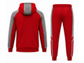 Custom Red & Grey Basketball Warmup Track Suit | Wholesale Team Jacket and Pants