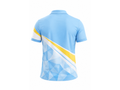 Men’s Light Blue Golf Polo – Geometric Performance Golf Shirt