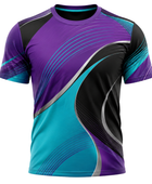 Custom Handball Training Shirt – Purple Teal Warmup Teamwear for Wholesale Buyers
