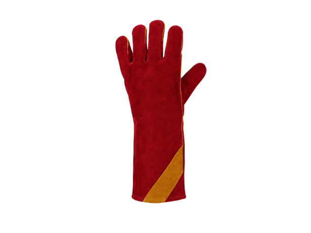 Wholesale Welders Gauntlet Red/Yellow B2B Low MOQ Workwear Gloves