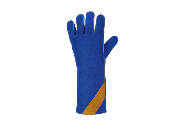 Welders Gauntlet Blue/Yellow B2B Low MOQ Workwear Gloves