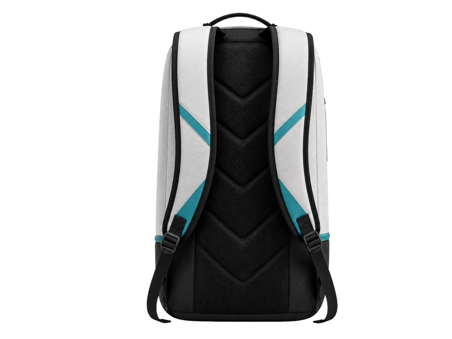Custom White Teal Badminton Backpack – Wholesale Team Racket Bag design preview