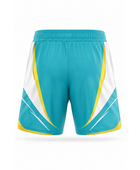Custom Tennis Shorts – Teal & Yellow Performance Shorts, Wholesale Bulk, Low MOQ, Team Uniform