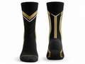Custom Black Gold Badminton Crew Socks – Wholesale Club Teamwear