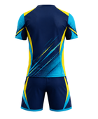 Custom Blue Navy Soccer Uniform | Wholesale Team Jersey and Shorts Set for Bulk Orders