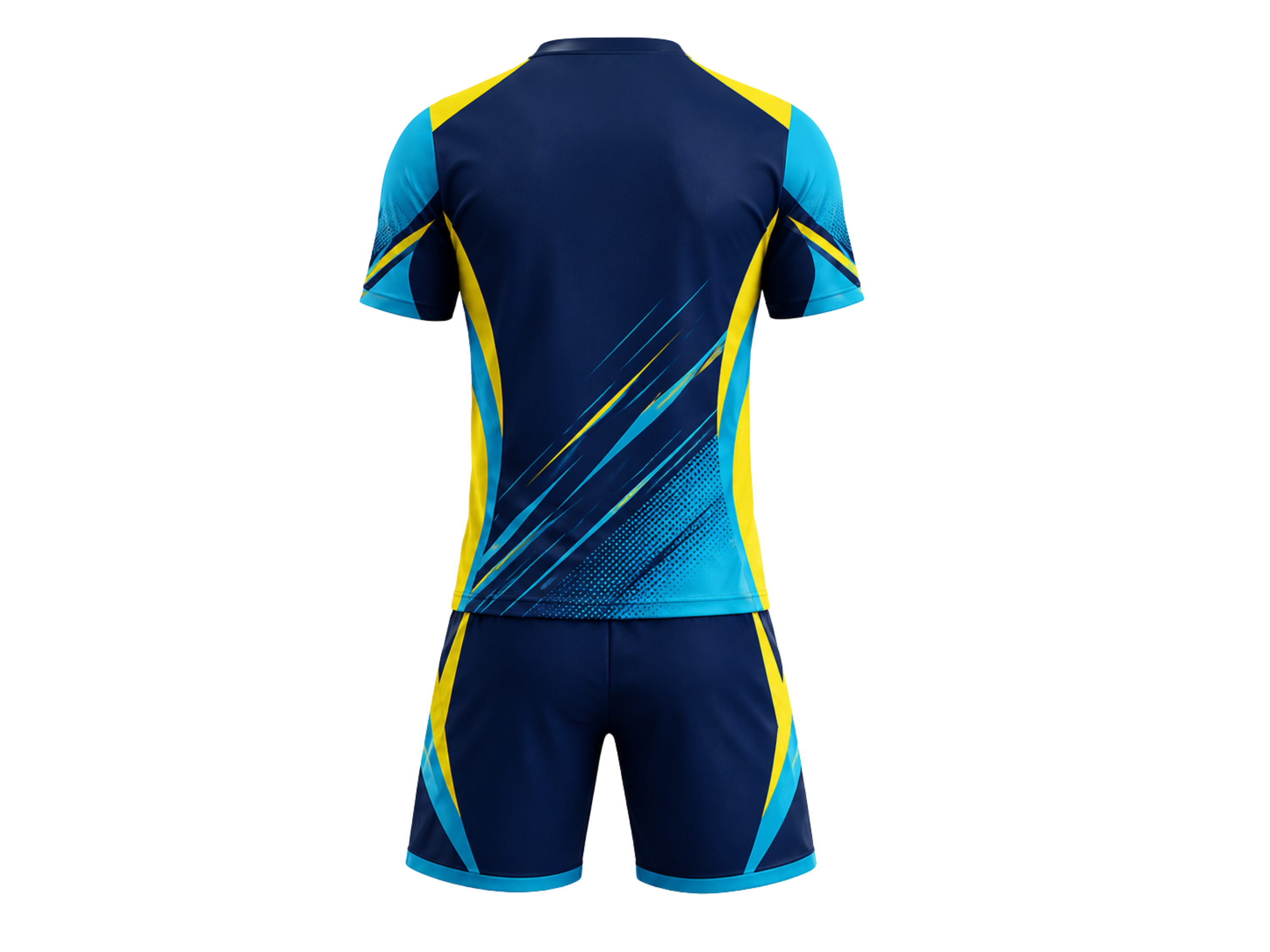 Custom Blue Navy Soccer Uniform | Wholesale Team Jersey and Shorts Set for Bulk Orders