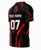 Custom Esports Gaming Jersey | Wholesale Esports Team Shirt | Black Blue Red | Apparels Bridge