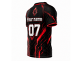 Custom Esports Gaming Jersey | Wholesale Esports Team Shirt | Black Blue Red | Apparels Bridge