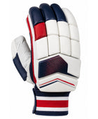 Custom White Navy Red Cricket Batting Gloves – Wholesale Team Cricket Gear