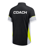 Custom Black Football Coach Jersey – Short Sleeve Soccer Staff Polo
