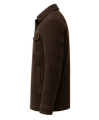 Custom Leather Dark Brown Hunting Shirt Jacket B2B