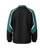 Custom Black Teal Baseball Jacket | Wholesale Team Warmup Jacket for Bulk Orders