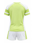 Custom Badminton Uniform – Green & White Team Set, Wholesale, Low MOQ, Bulk Sportswear