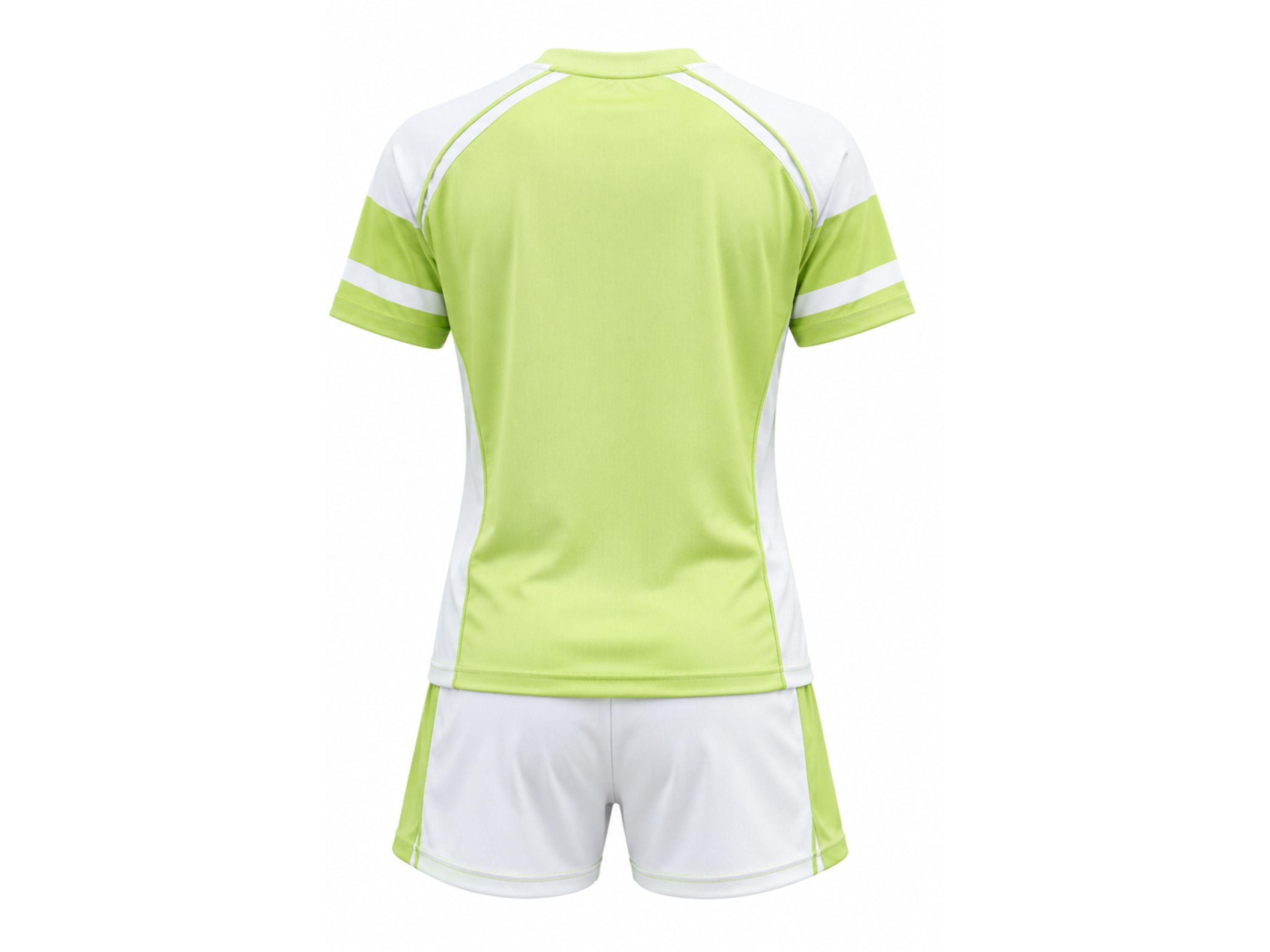 Custom Badminton Uniform – Green & White Team Set, Wholesale, Low MOQ, Bulk Sportswear